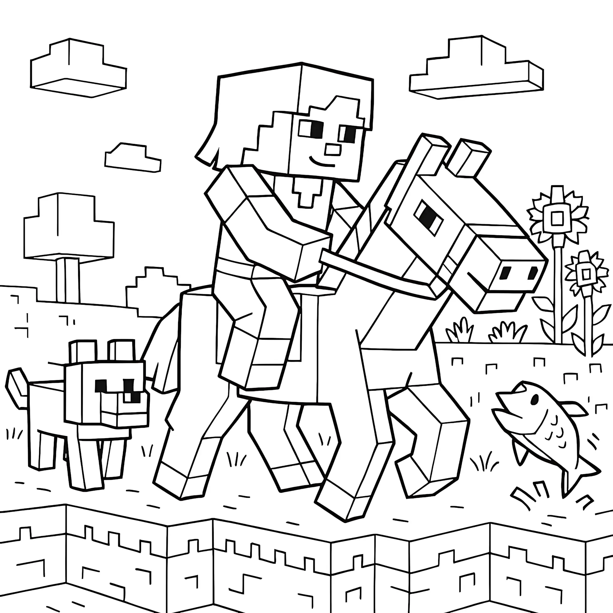 Minecraft  Horse  Rider